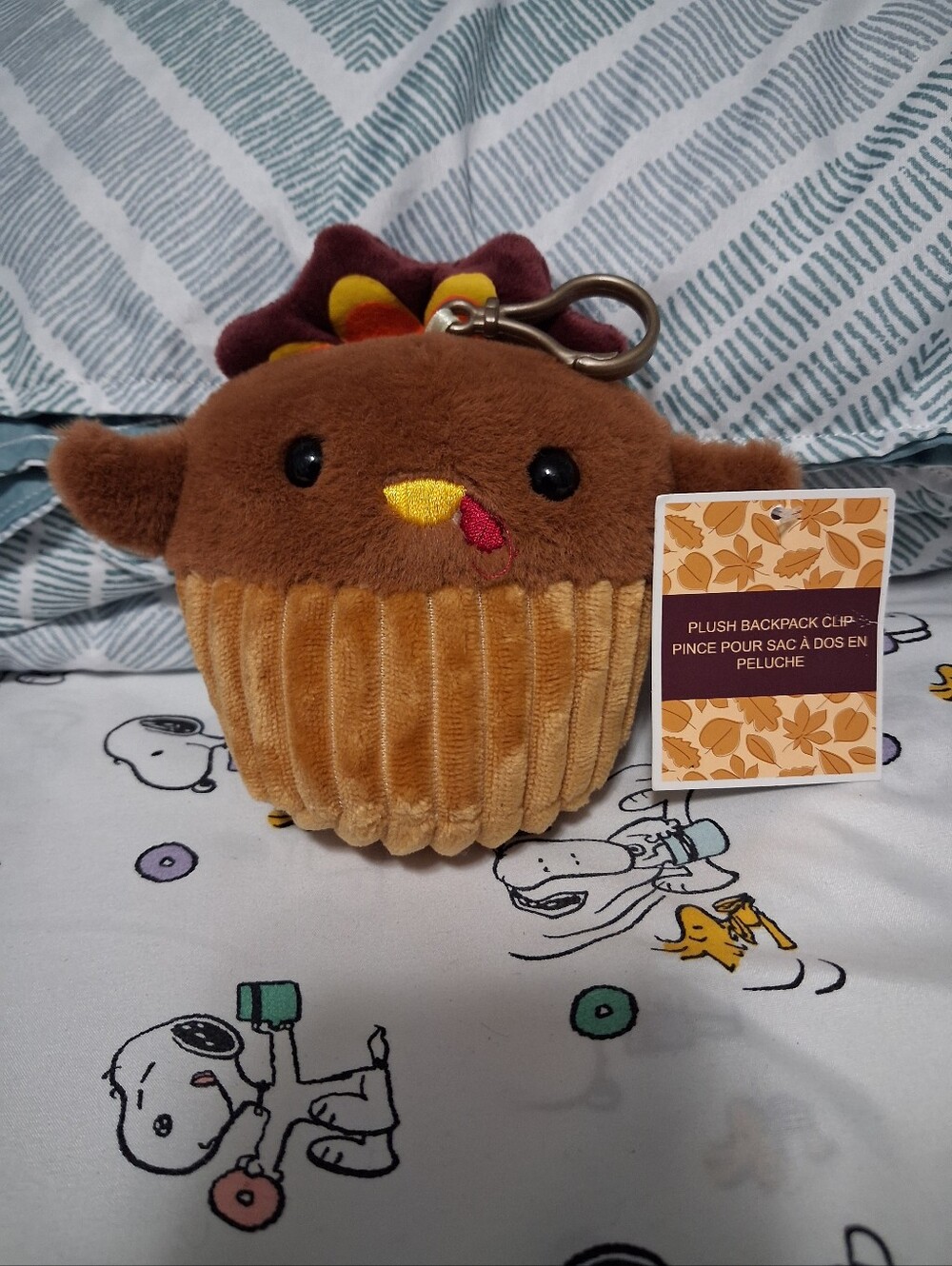 Shoppers Drug Mart Dandee Thanksgiving Turkey Plush Backpack Clip Bag Charm NWT